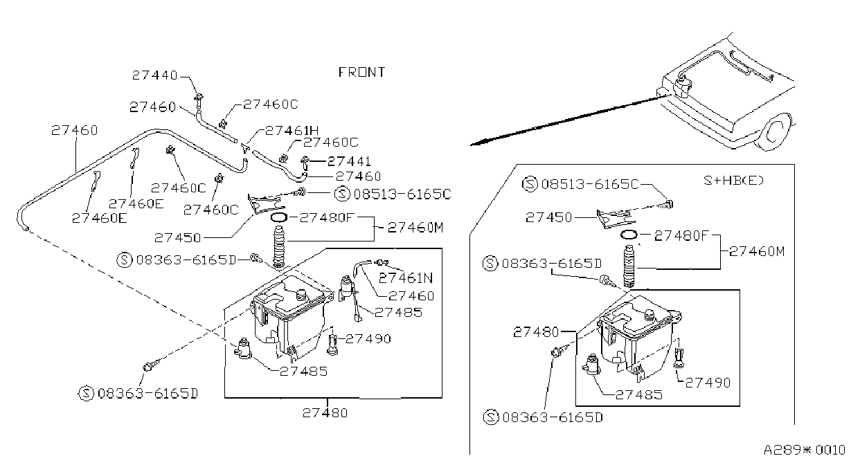Diagram LAVADOR DEL PARABRISAS for your Nissan