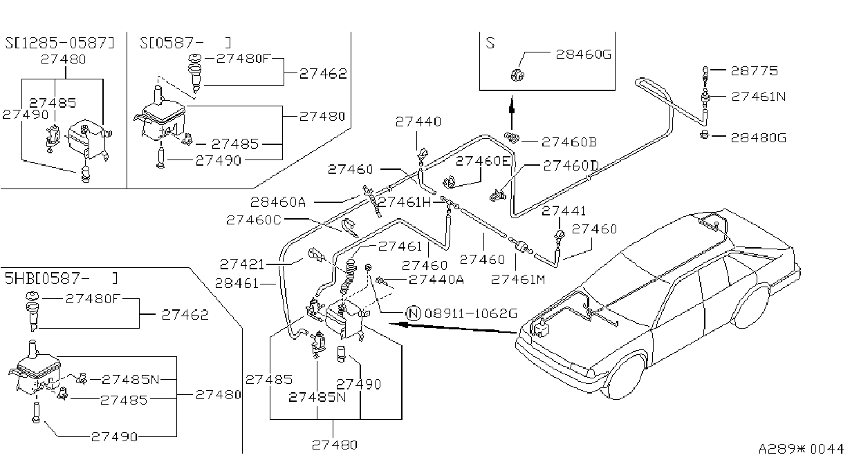 Diagram WINDSHIELD WASHER for your 2014 Nissan Xterra   