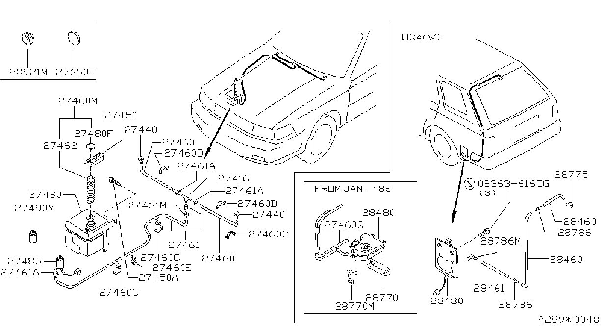 Diagram LAVADOR DEL PARABRISAS for your Nissan