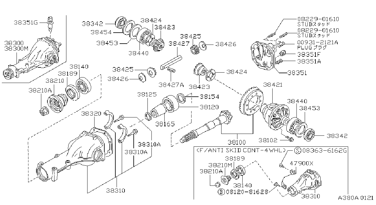 Diagram REAR FINAL DRIVE for your Nissan 240SX  