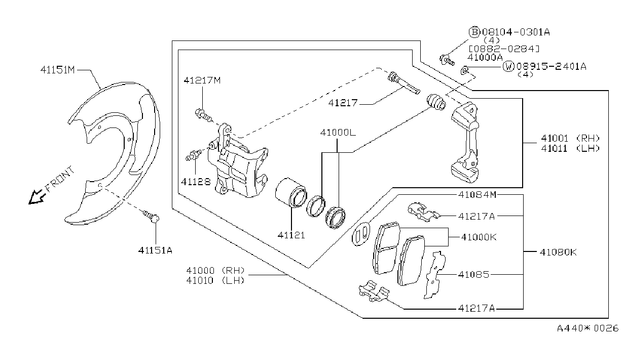 Diagram FRENO DELANTERO for your Nissan
