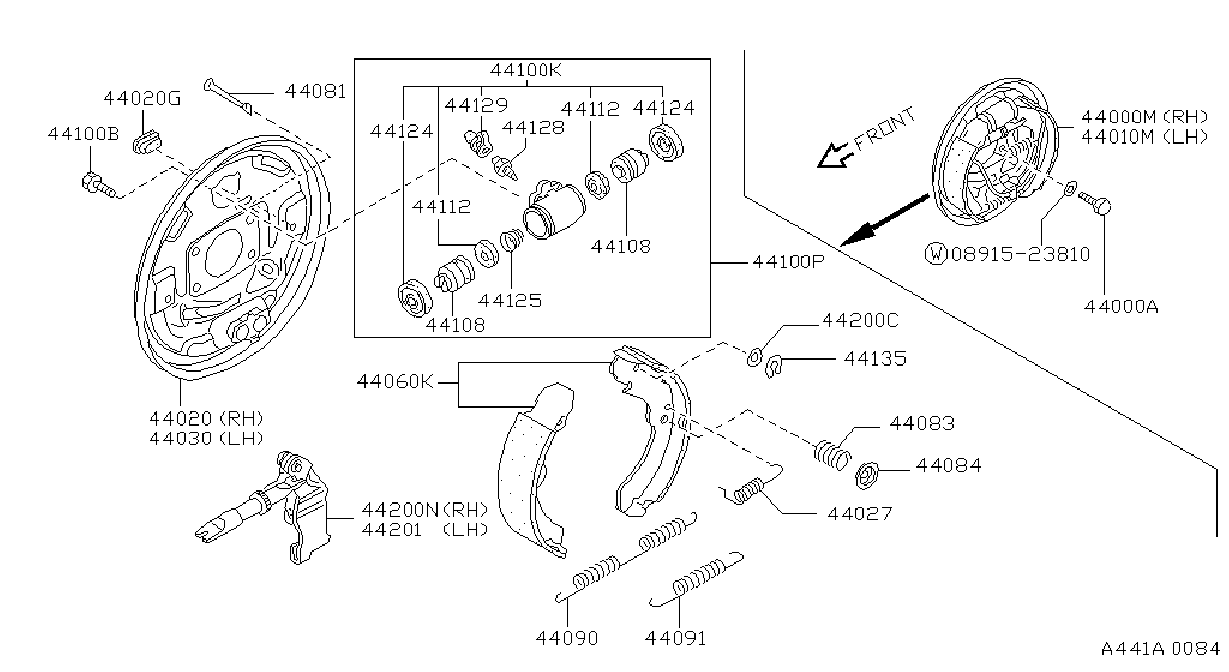 Diagram REAR BRAKE for your 2015 Nissan Rogue   
