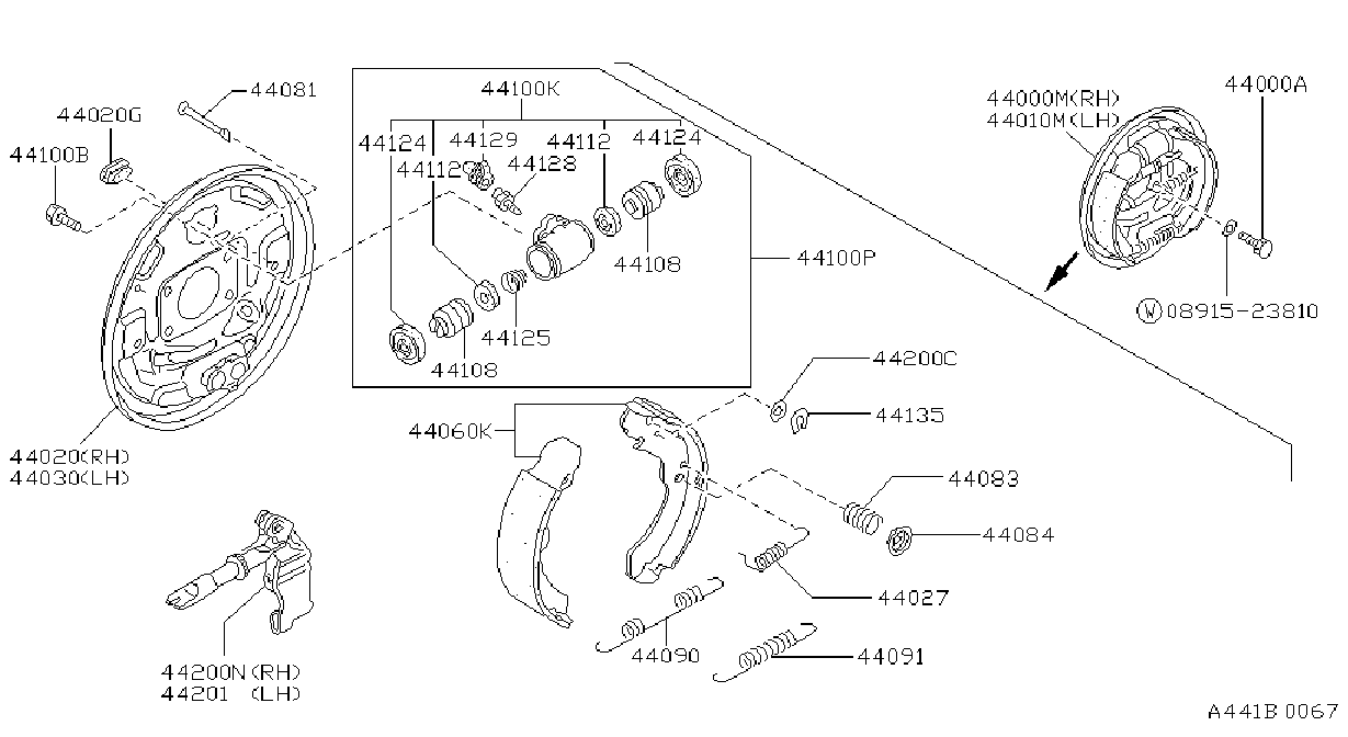 Diagram REAR BRAKE for your 2015 Nissan Rogue   