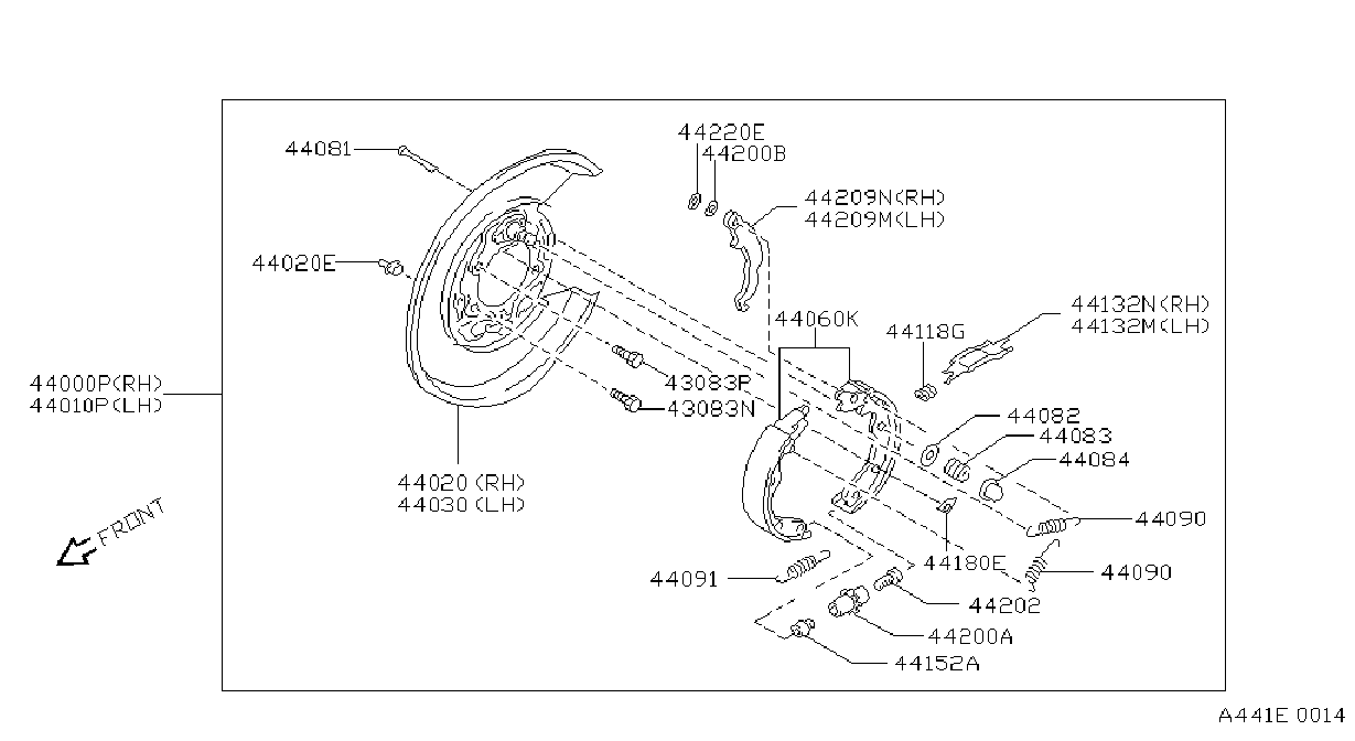 Diagram REAR BRAKE for your 2015 Nissan Rogue   