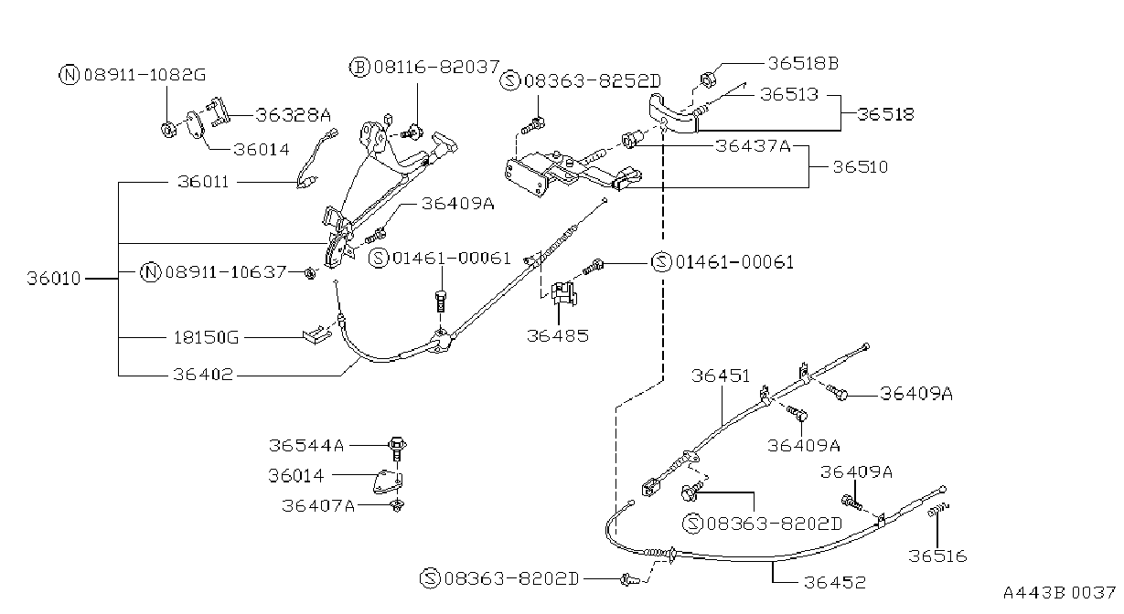 Diagram PARKING BRAKE CONTROL for your Nissan