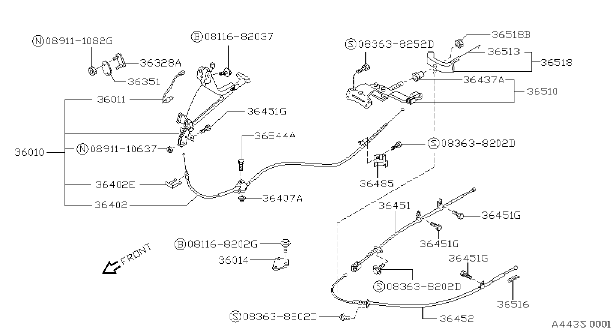 Diagram PARKING BRAKE CONTROL for your Nissan