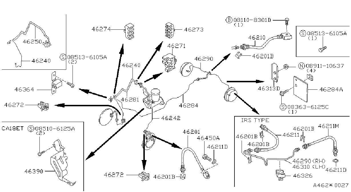 Diagram TUBERÍA DEL FRENO Y VÁLVULA DE CONTROL for your 2019 Nissan Titan XD Single Cab BASE 5.6L V8 AT 4WD/MWB 