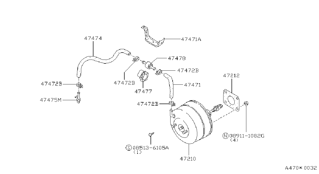 Diagram BRAKE SERVO &             SERVO CONTROL for your 2007 Nissan Titan Crew Cab LE 5.6L V8 AT 4WD 
