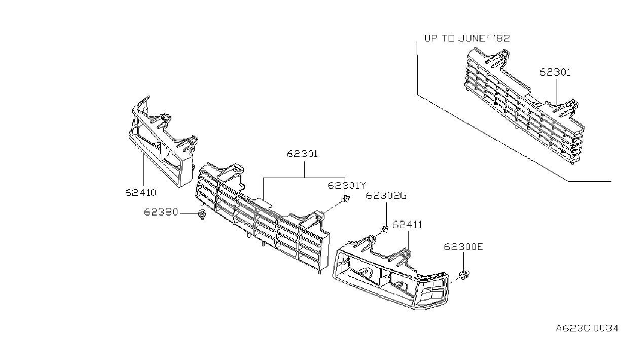 Full size assembly image of FRONT GRILLE (1/1)