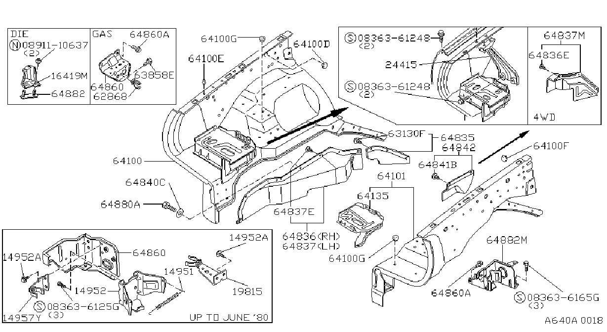 Diagram HOOD LEDGE & FITTING for your 1984 Nissan 300ZX   