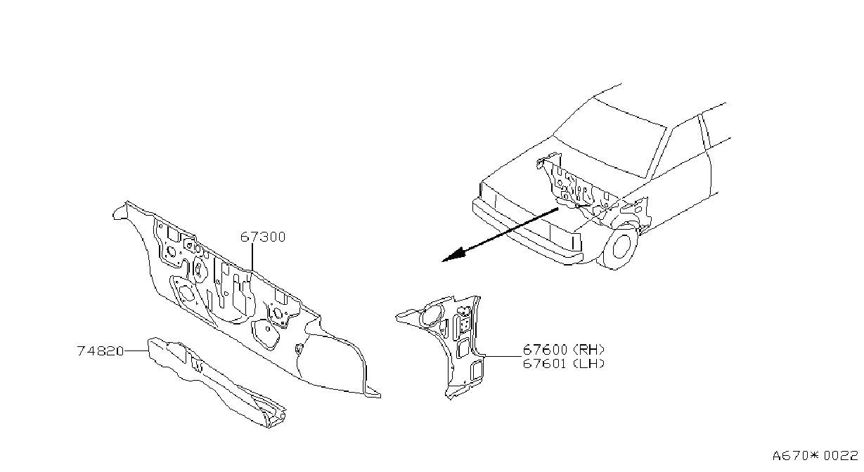Diagram PANEL DE TABLERO INF. Y AJUSTE for your 1983 Nissan Pulsar NX COUPE GX 1.6L F5 