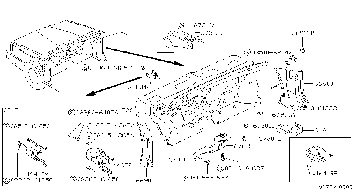 Full size assembly image of DASH TRIMMING & FITTING (1/1)