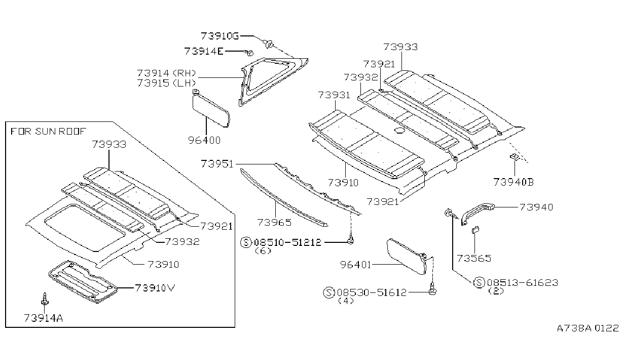 Diagram ROOF TRIMMING for your 2020 Nissan Altima   