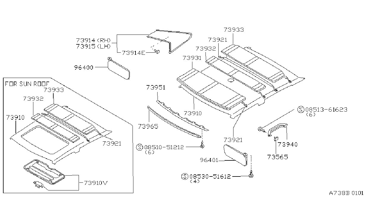 Diagram ROOF TRIMMING for your 2020 Nissan Altima   