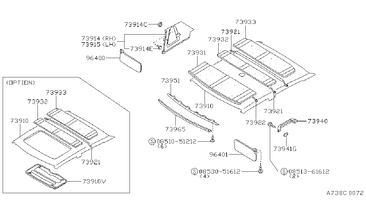 Diagram ROOF TRIMMING for your 2020 Nissan Altima   
