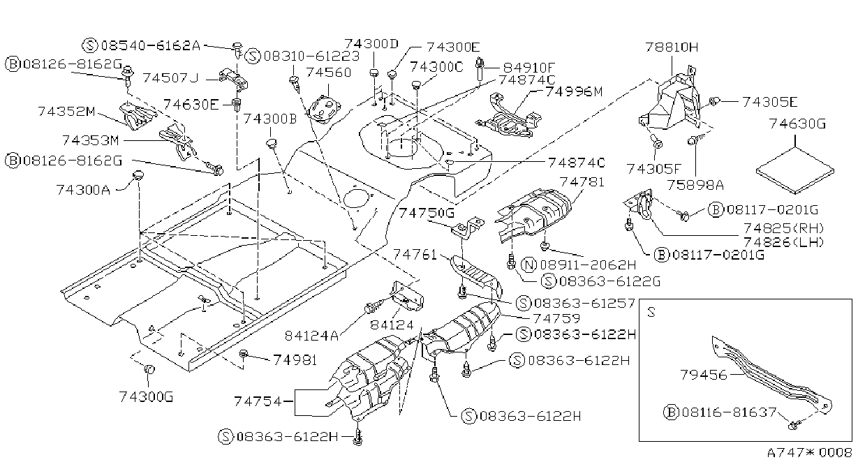 Diagram FLOOR FITTING for your Nissan