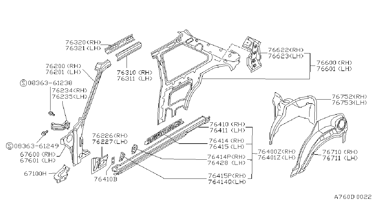 Full size assembly image of BODY SIDE PANEL (1/1)