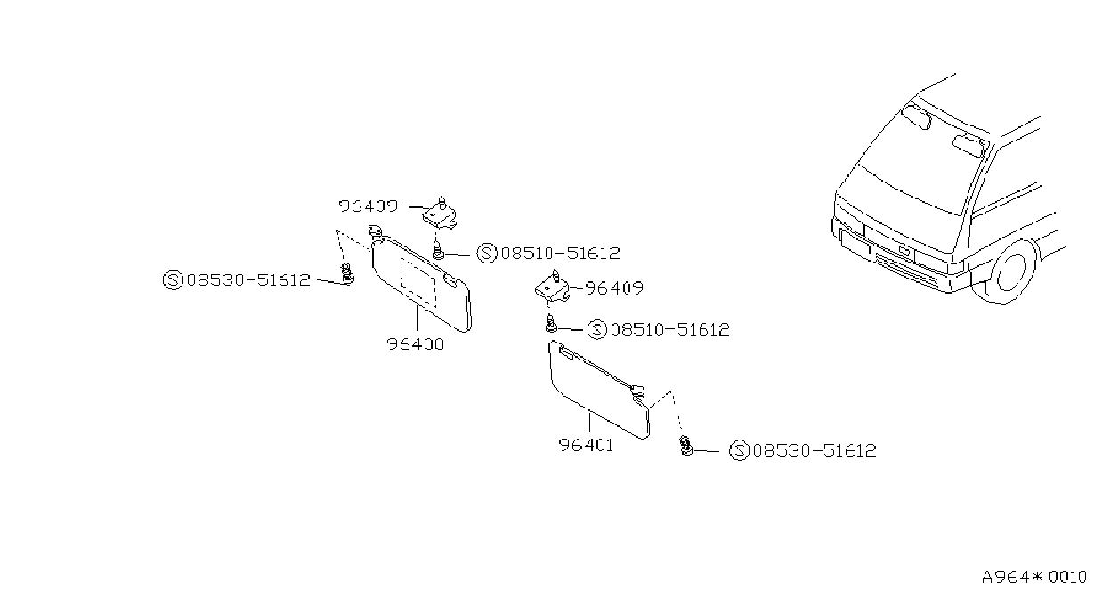 Diagram SUNVISOR for your 2014 Nissan Rogue   