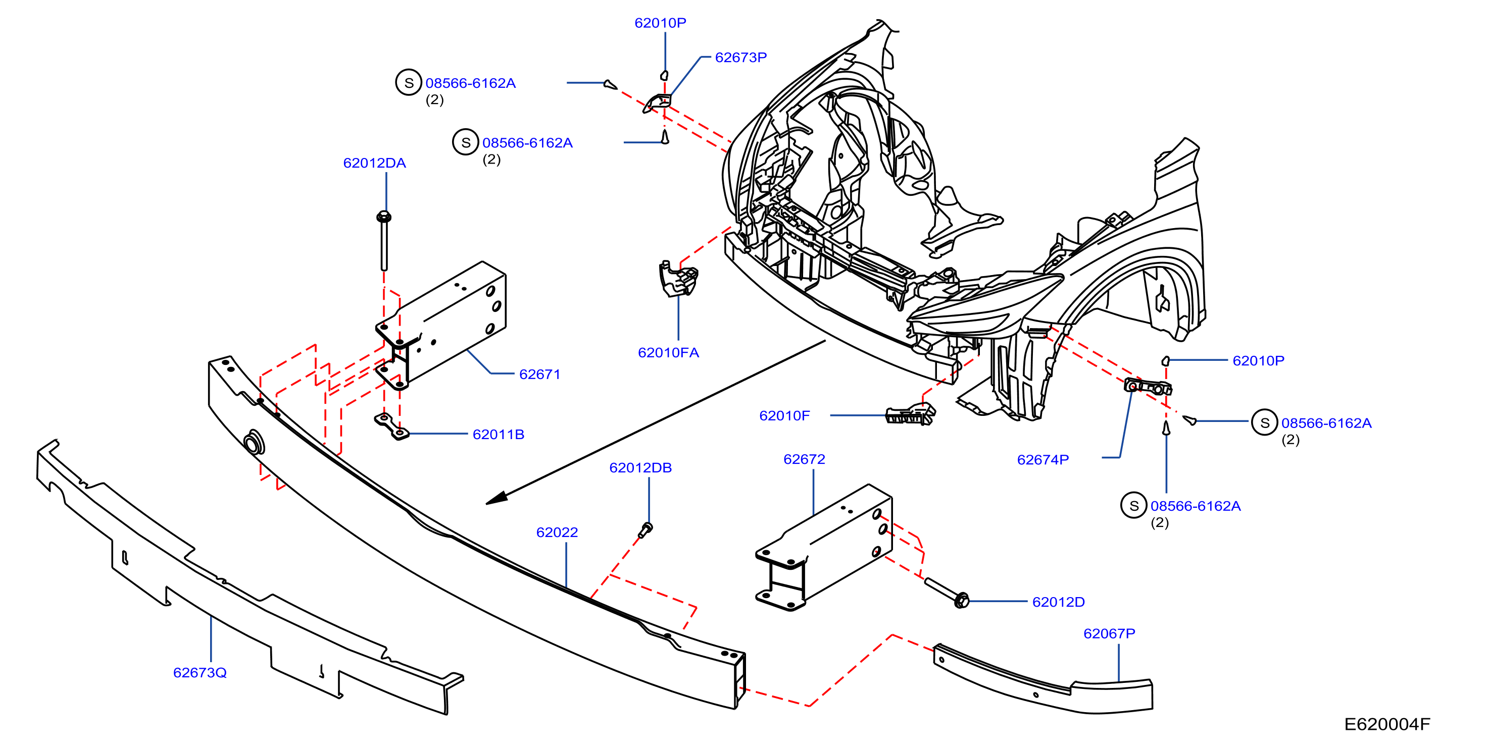 Diagram FRONT BUMPER for your 2009 INFINITI G37X   
