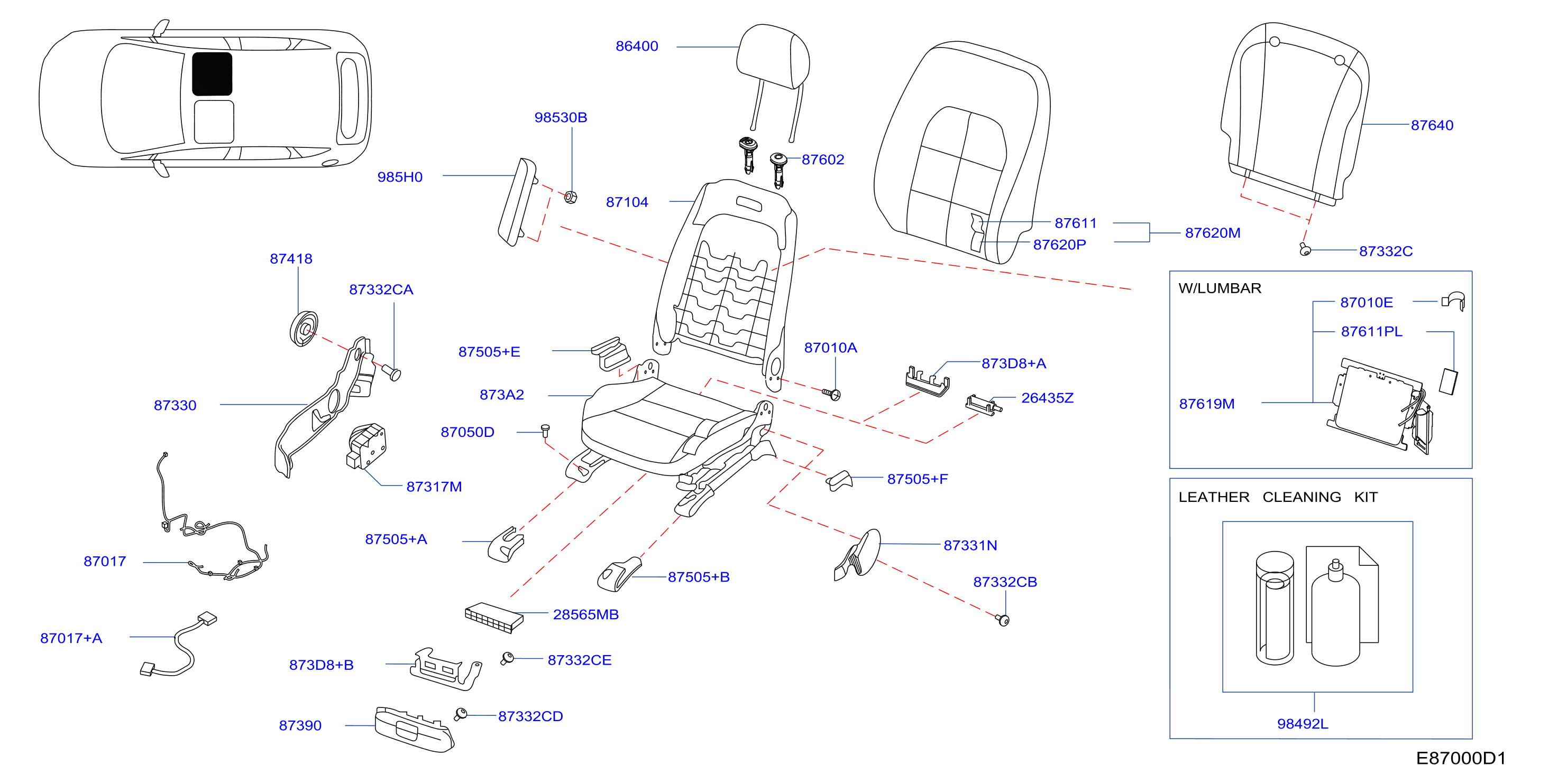 Diagram ASIENTO DELANTERO for your 2016 INFINITI M56   