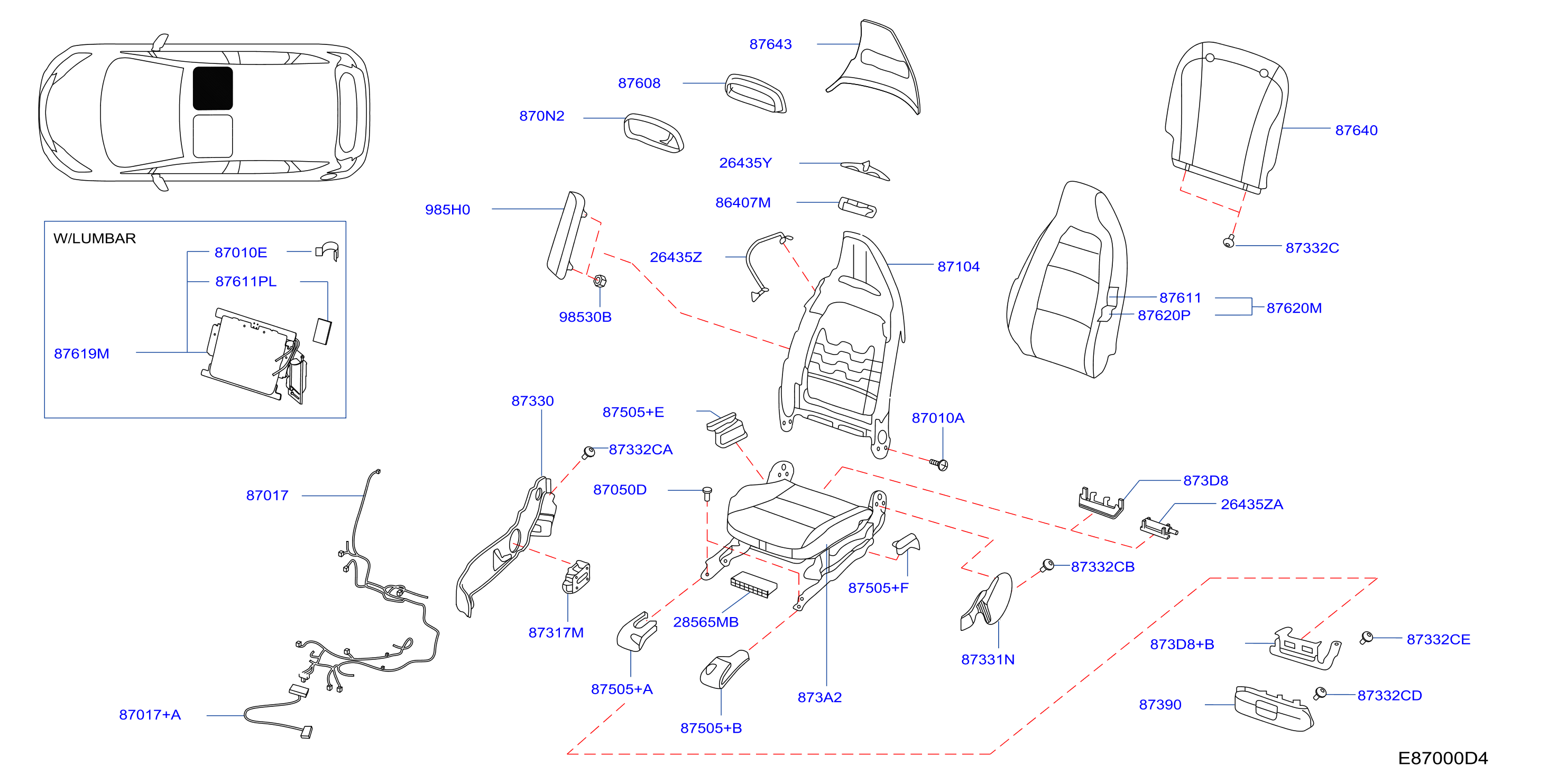 Diagram ASIENTO DELANTERO for your 2018 INFINITI Q70   