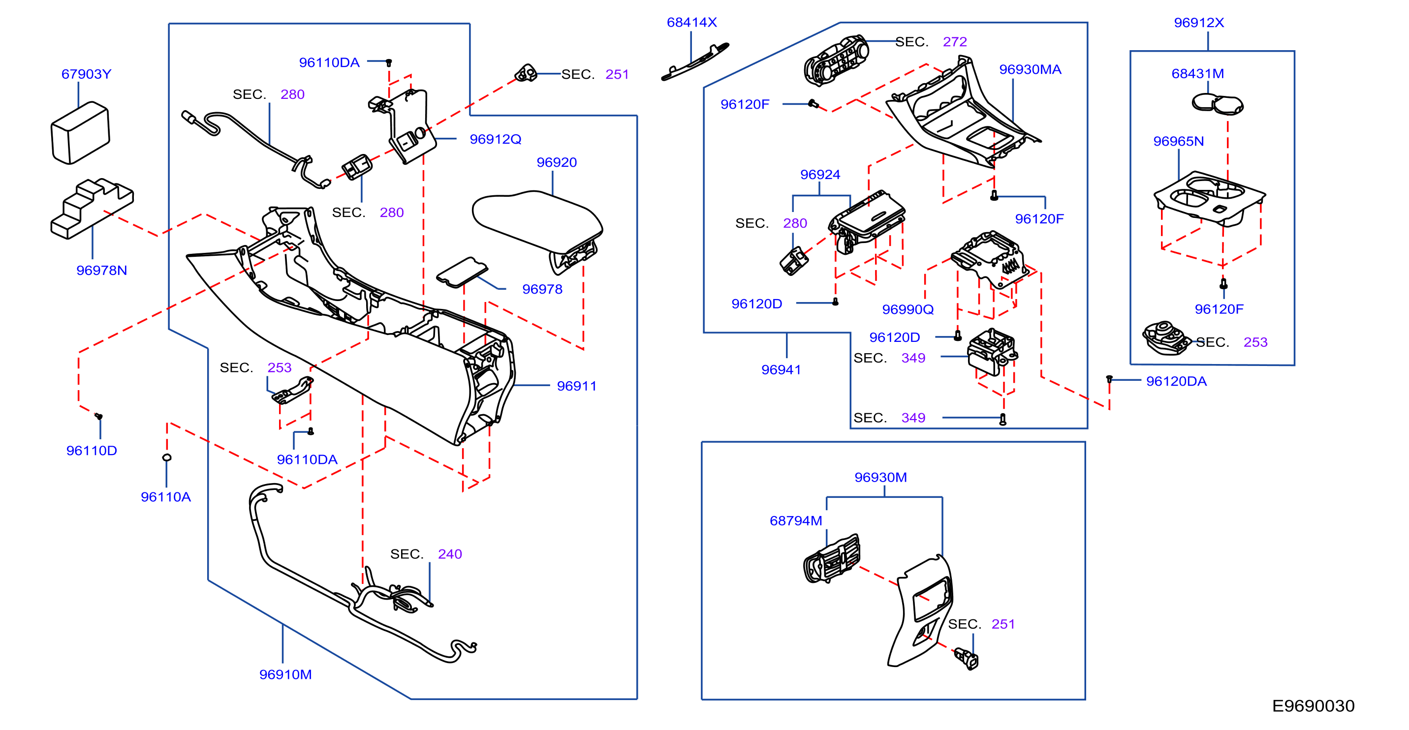 Diagram CONSOLE BOX for your 2009 INFINITI G37X   