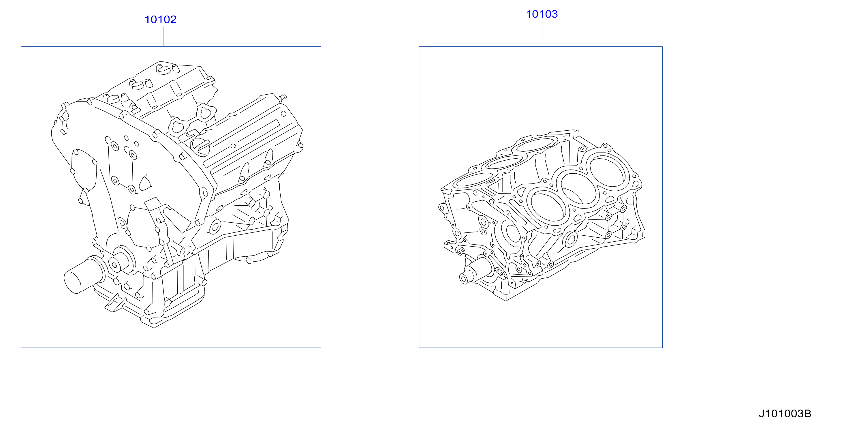 Diagram BARE & SHORT ENGINE for your INFINITI