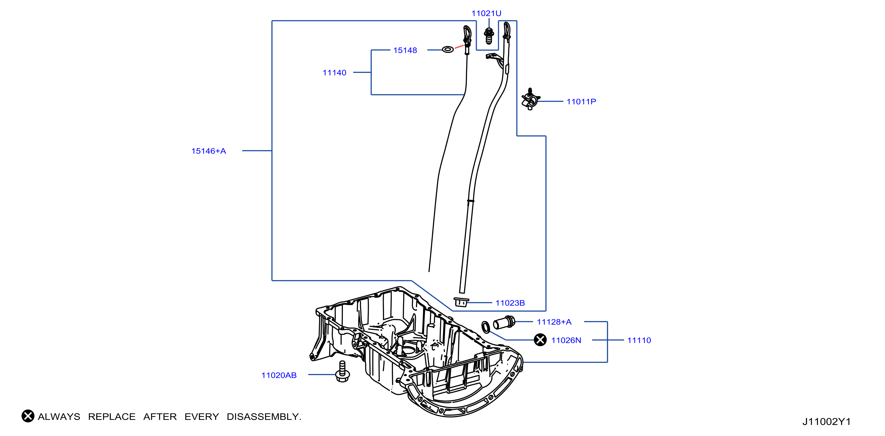 Diagram CYLINDER BLOCK & OIL PAN for your 1995 INFINITI