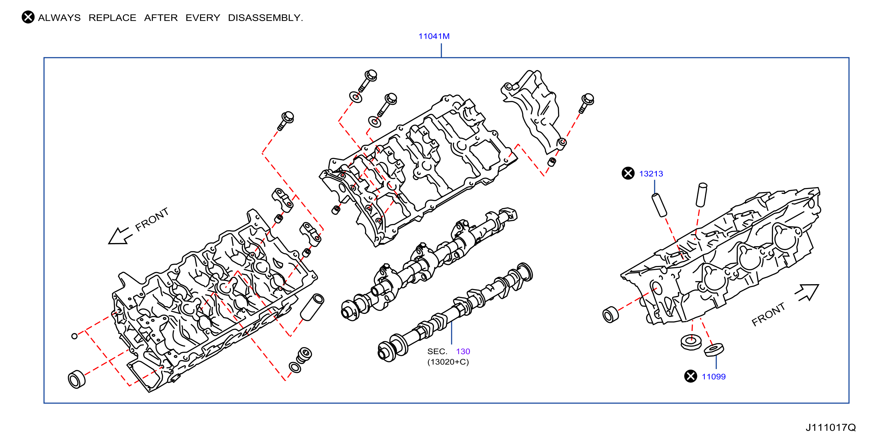 Diagram CYLINDER HEAD & ROCKER COVER for your 2010 INFINITI G37X  COUPE LEATHER PREMIUM 