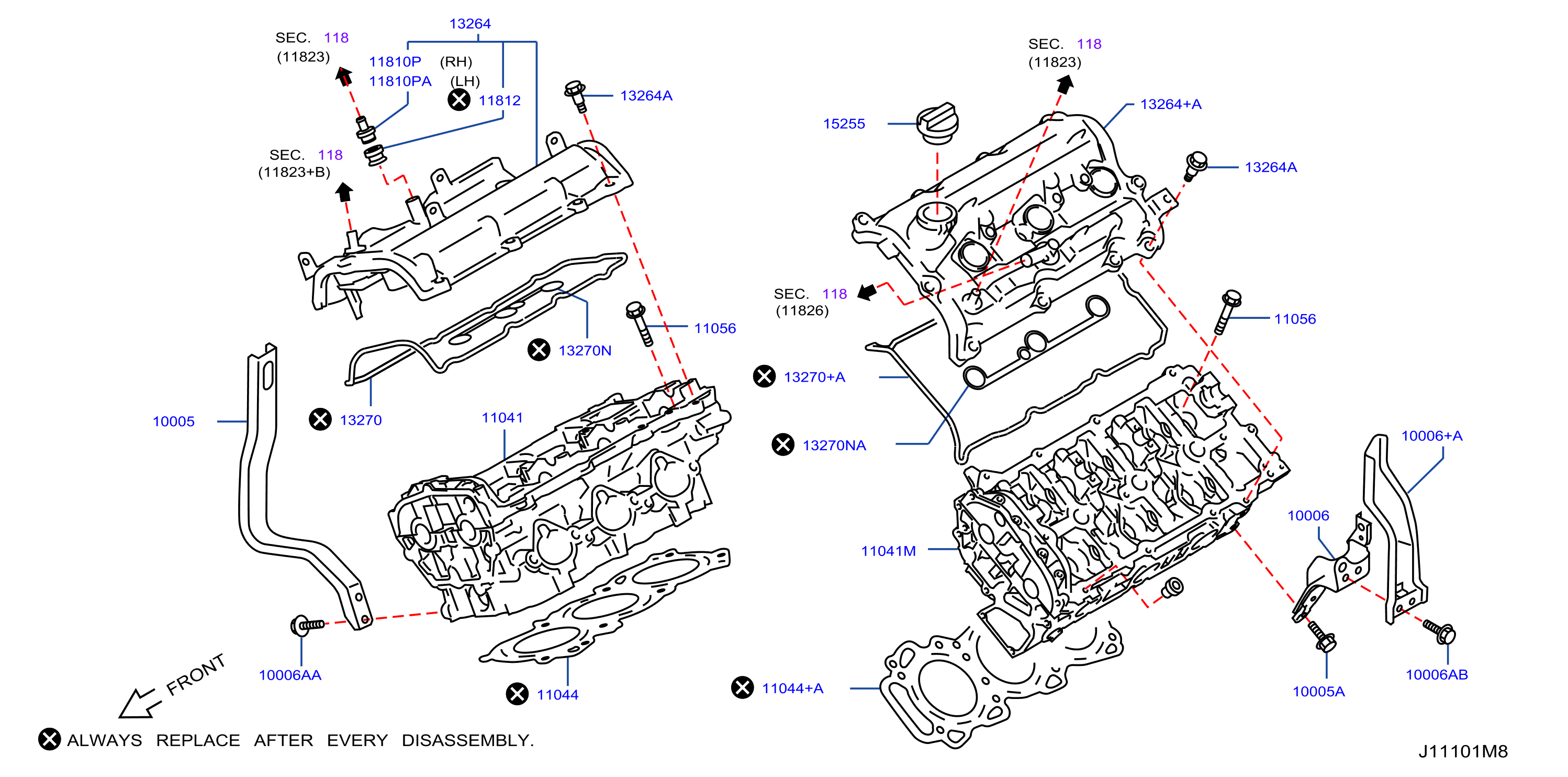 Diagram CYLINDER HEAD & ROCKER COVER for your 2012 INFINITI G37   