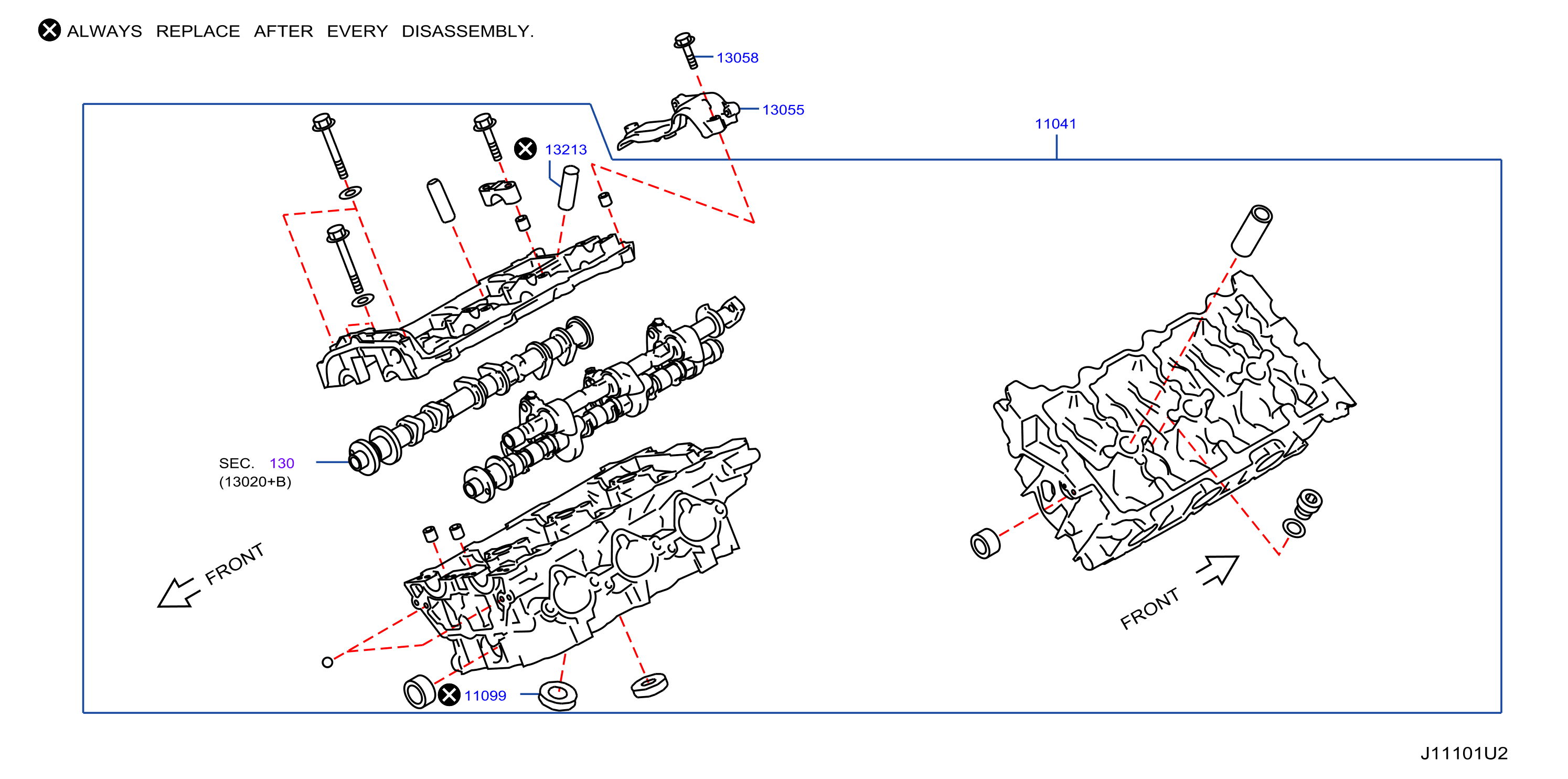 Diagram CULATA Y CUBIERTA DEL BALANCIN for your INFINITI