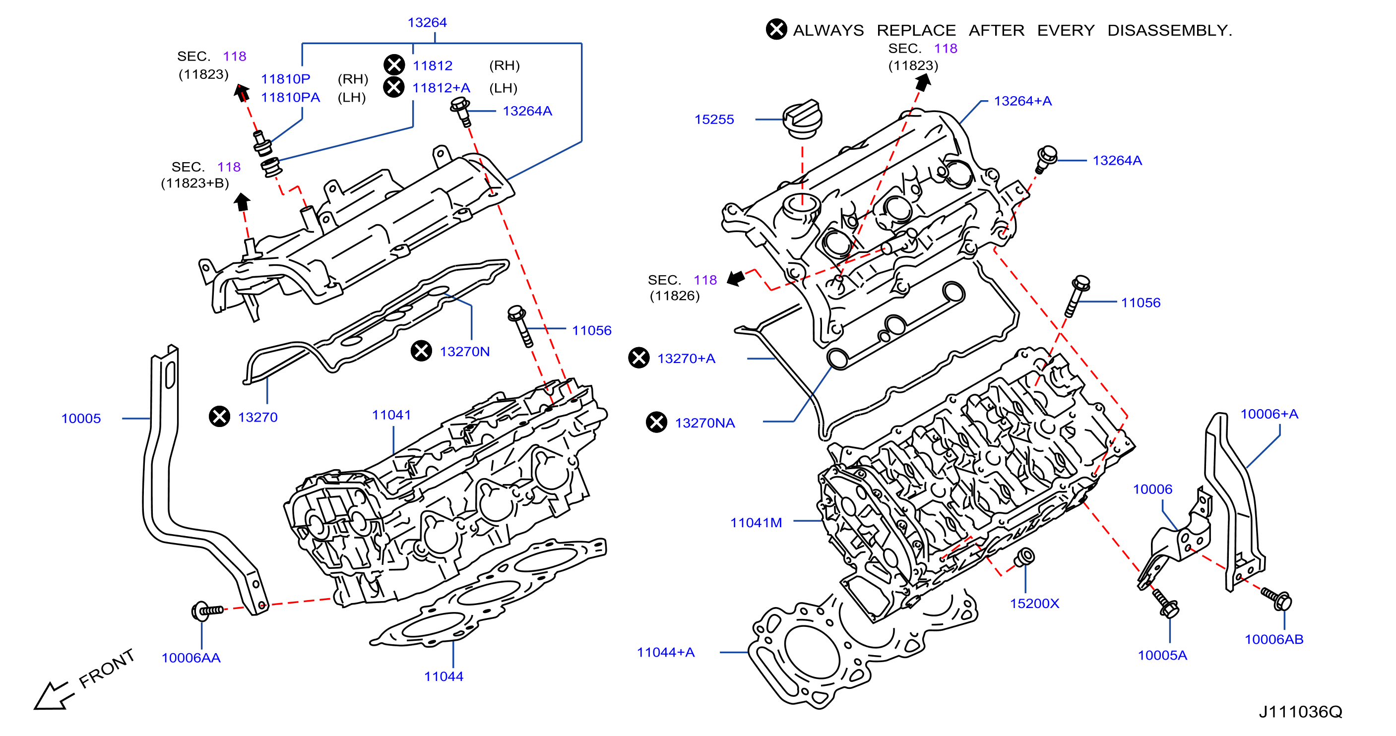 Diagram CULATA Y CUBIERTA DEL BALANCIN for your 2017 INFINITI Q70 PREMIUM LWB 3.7L V6 AT 2WDSTD 