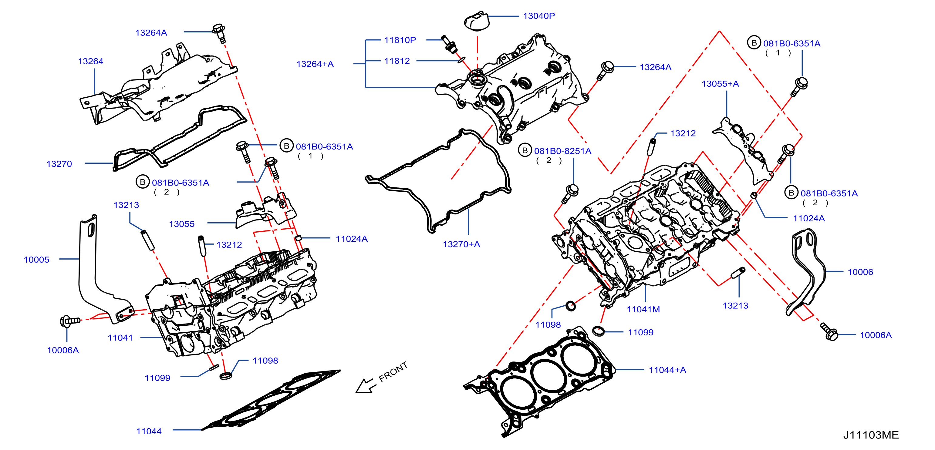 Diagram CULATA Y CUBIERTA DEL BALANCIN for your 2016 Nissan NV200   