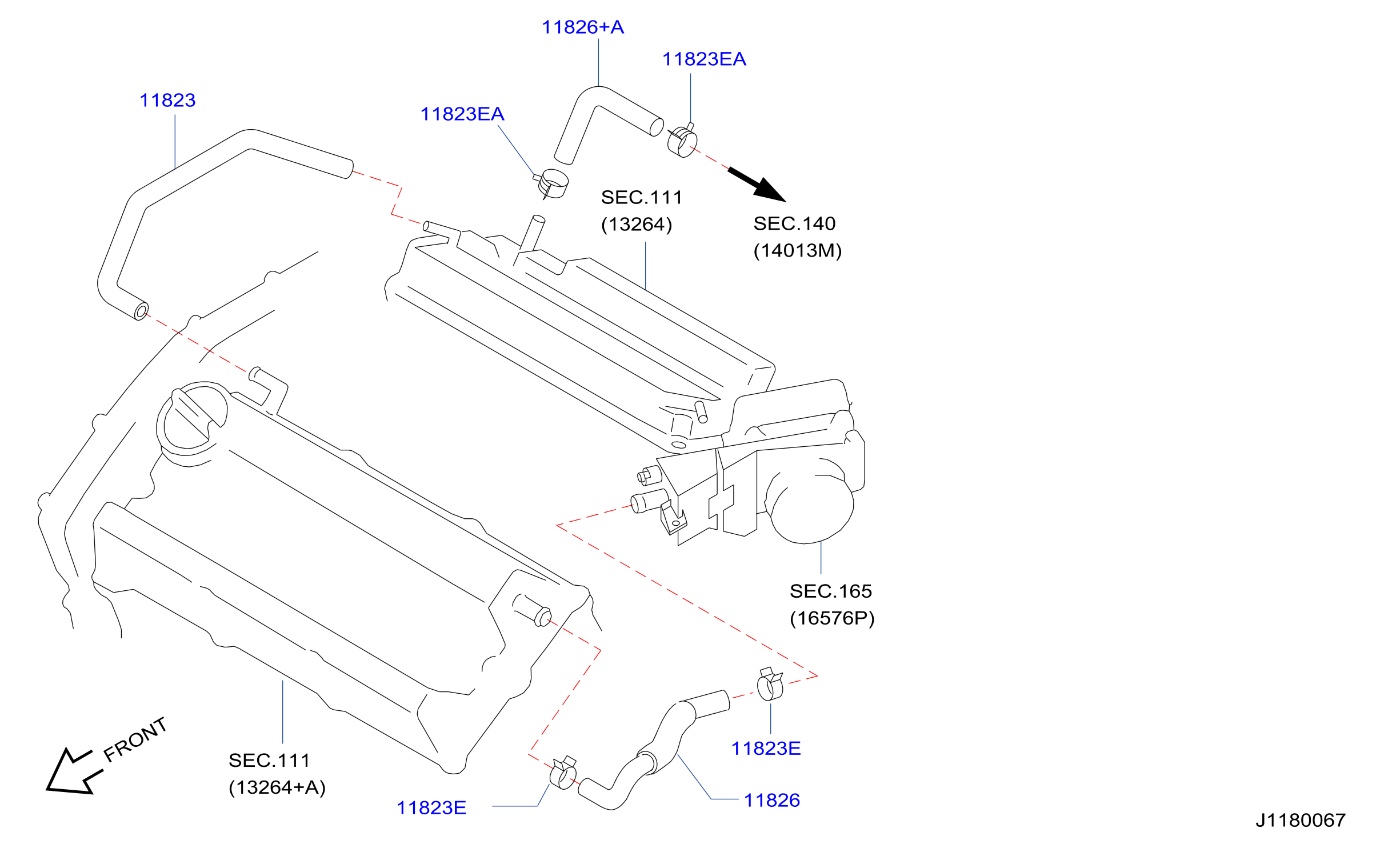 Diagram CRANKCASE VENTILATION for your 2017 Nissan Quest   