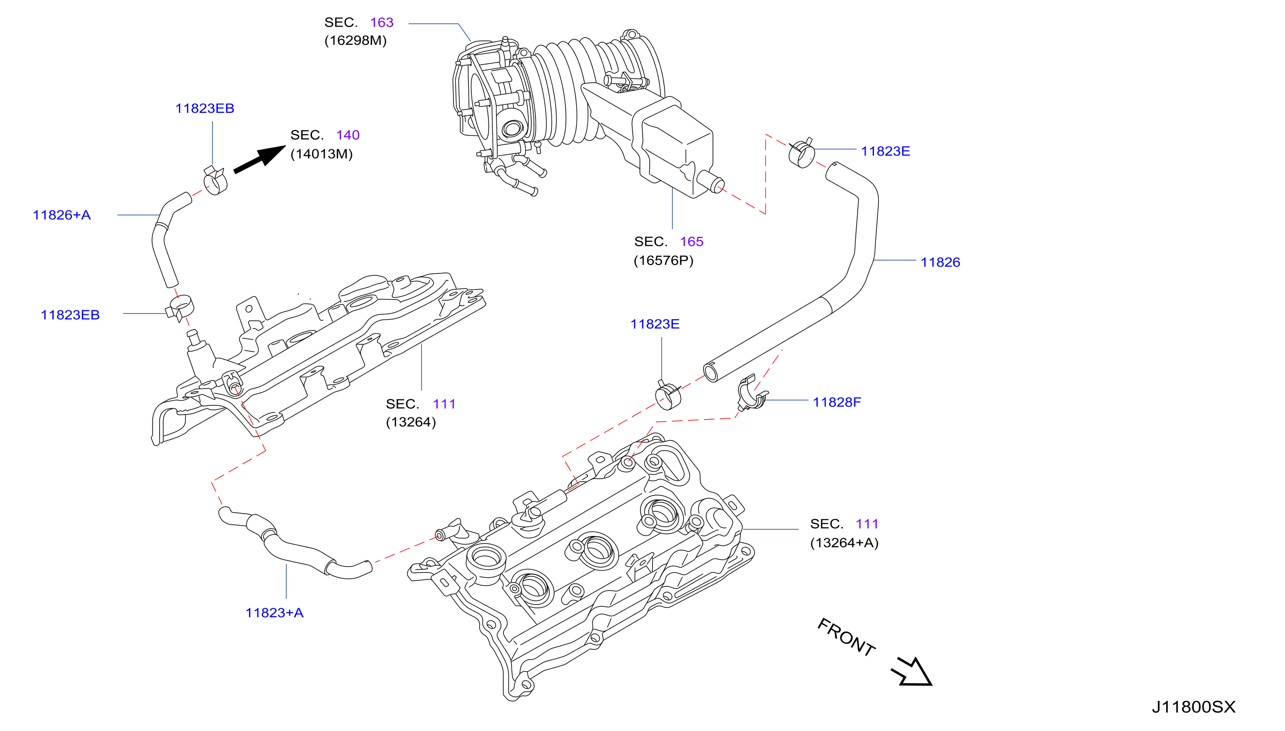 Diagram CRANKCASE VENTILATION for your Nissan Murano  