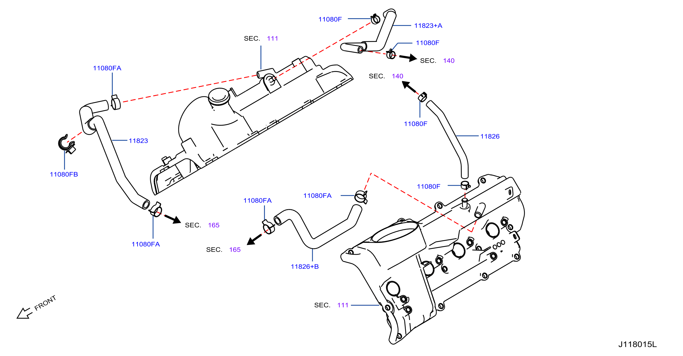 Diagram CRANKCASE VENTILATION for your Nissan