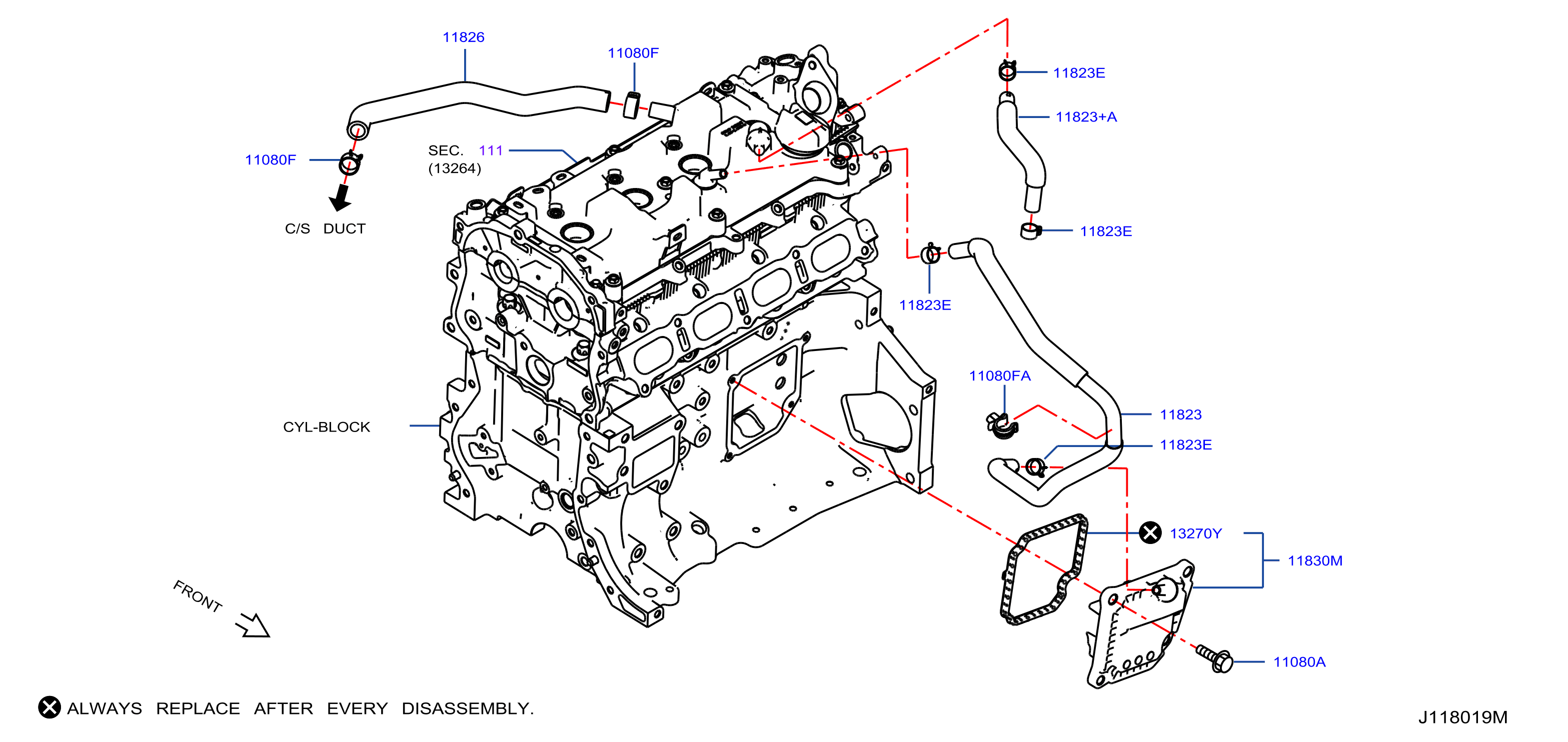 Diagram CRANKCASE VENTILATION for your 2020 Nissan NV1500   