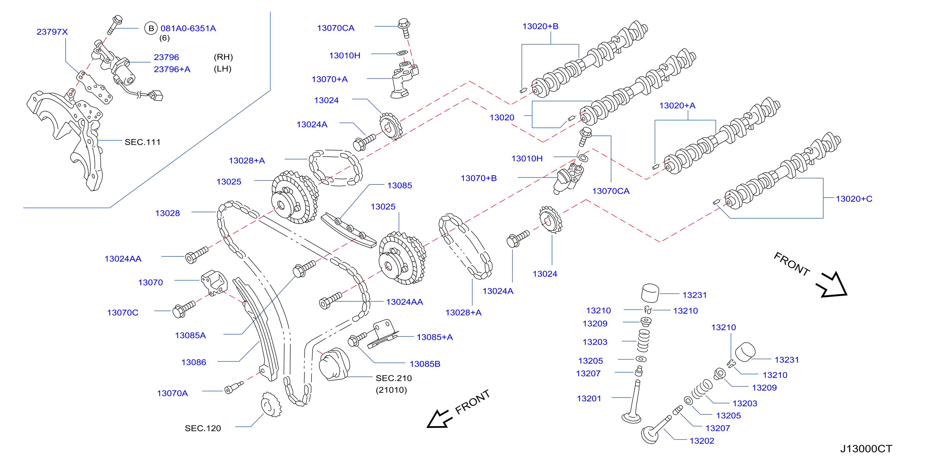 Diagram CAMSHAFT & VALVE MECHANISM for your 2010 INFINITI G37X   