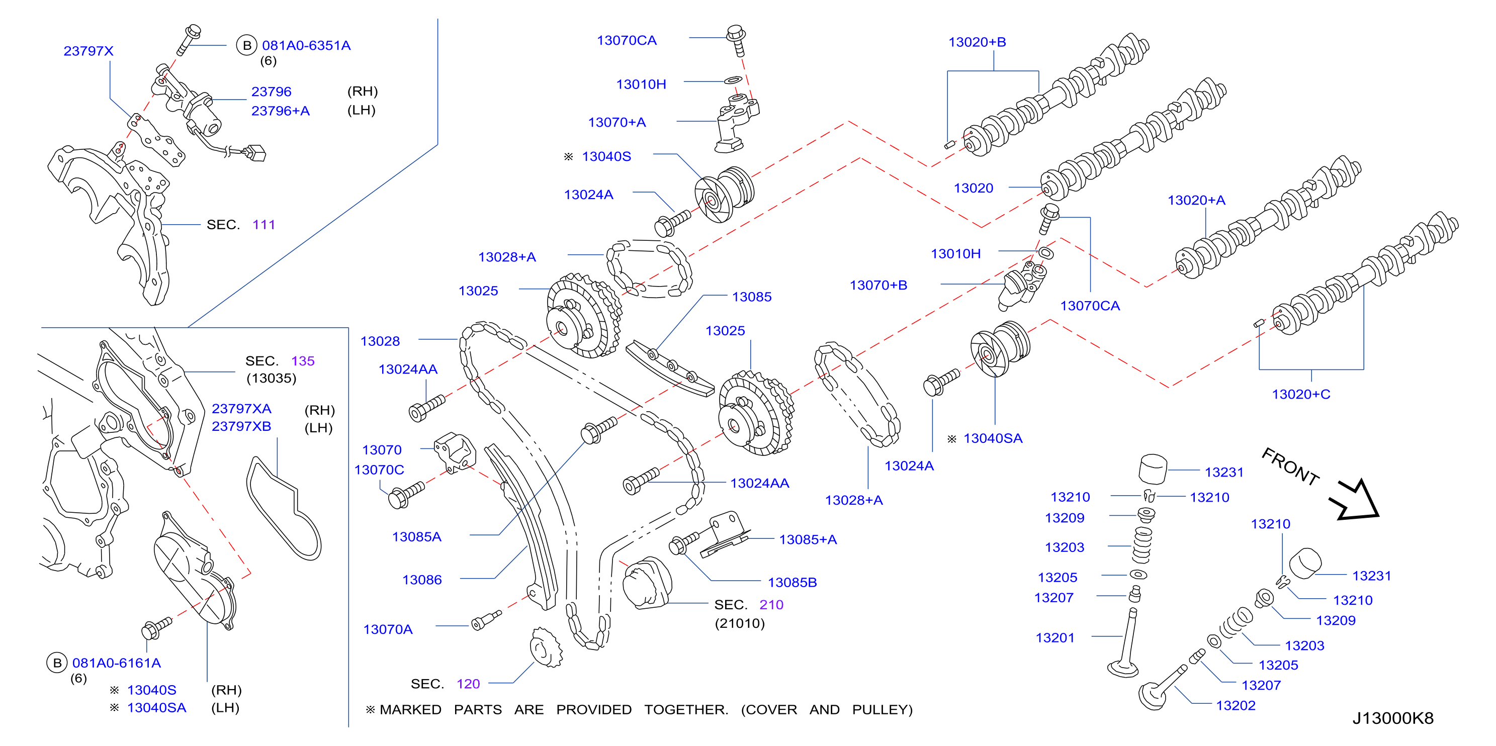 Diagram CAMSHAFT & VALVE MECHANISM for your 2007 INFINITI G35   