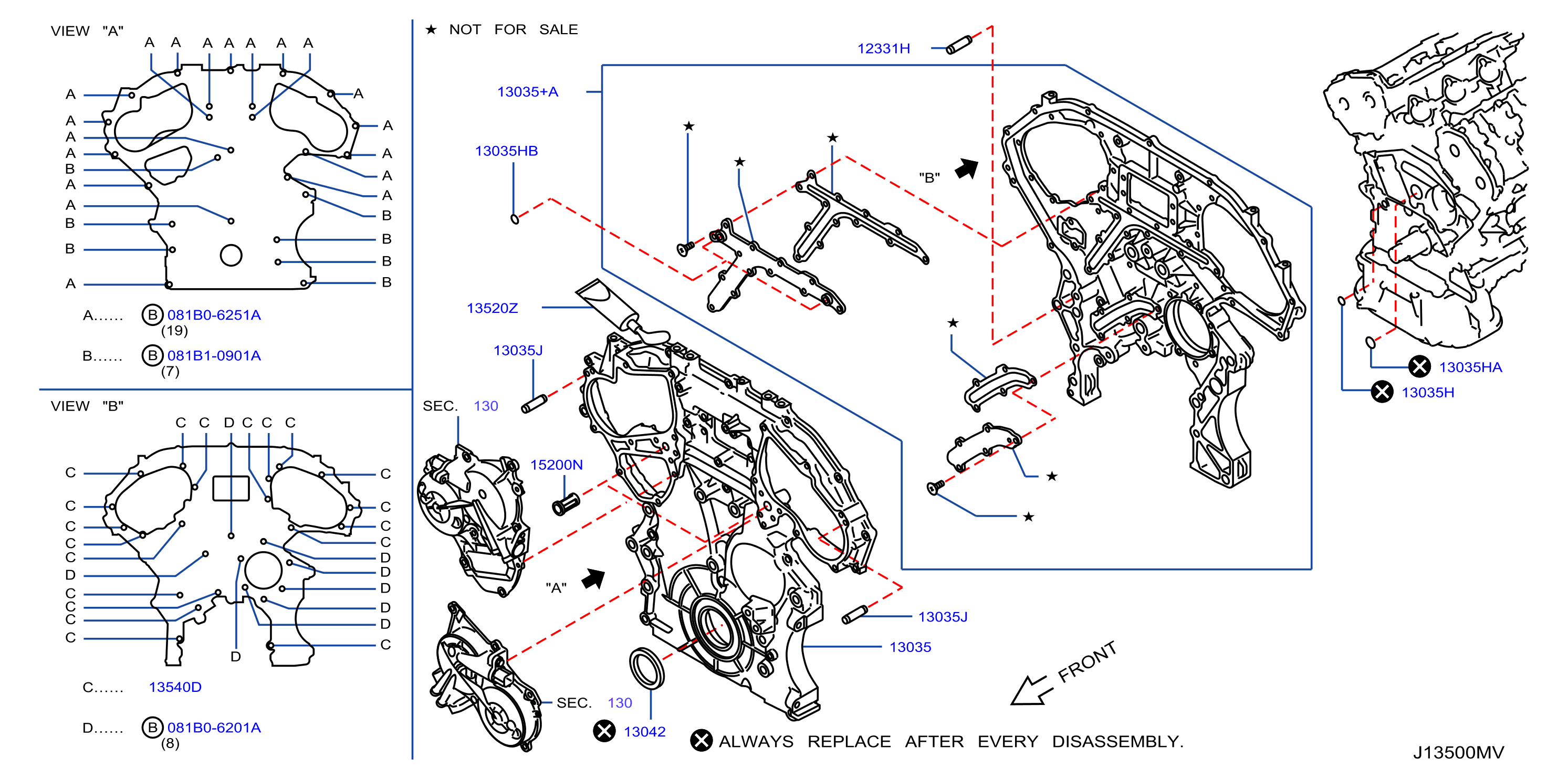 Diagram CUBIERTA DEL, BOMBA VACÍO Y FIJACIÓN for your 2016 INFINITI Q70 PREMITEC  