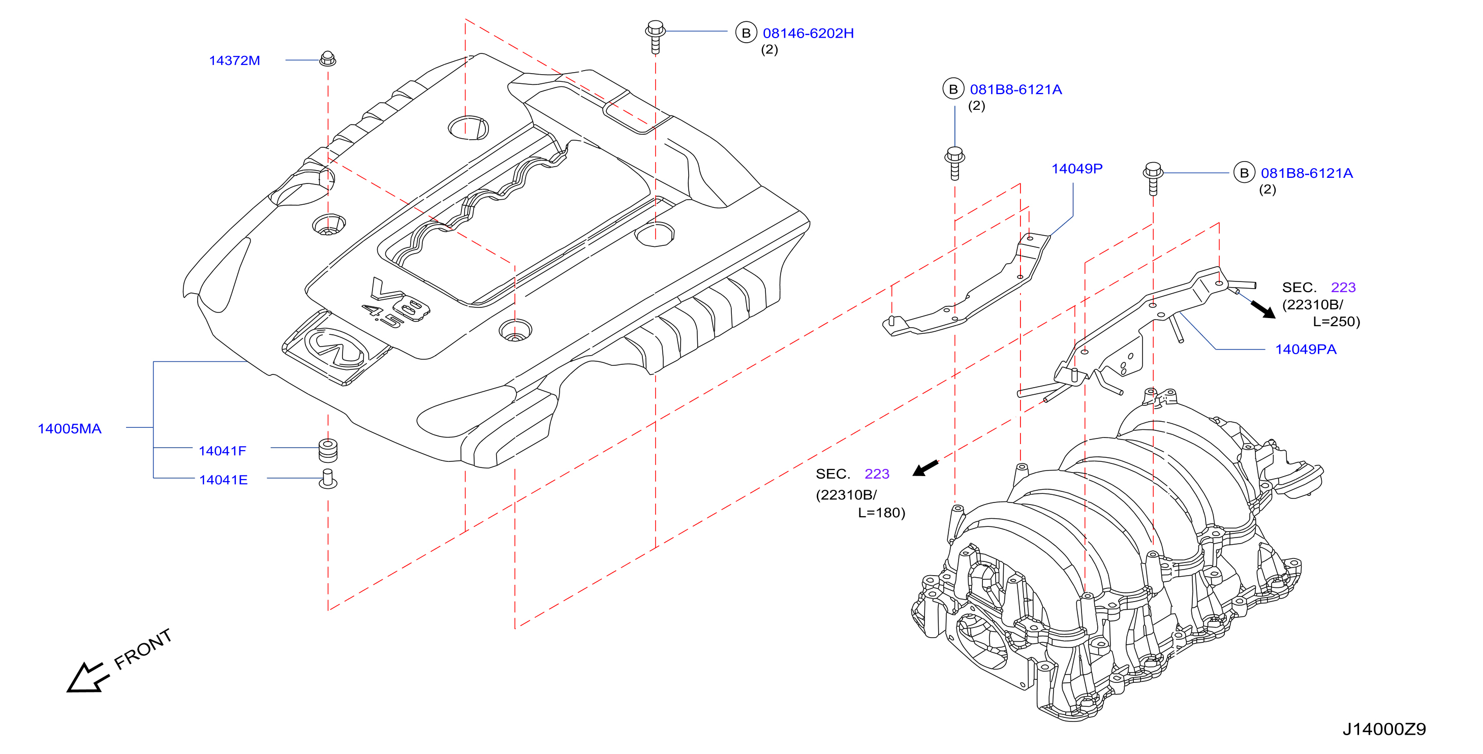 Diagram MÚLTIPLE for your 2019 INFINITI QX50   