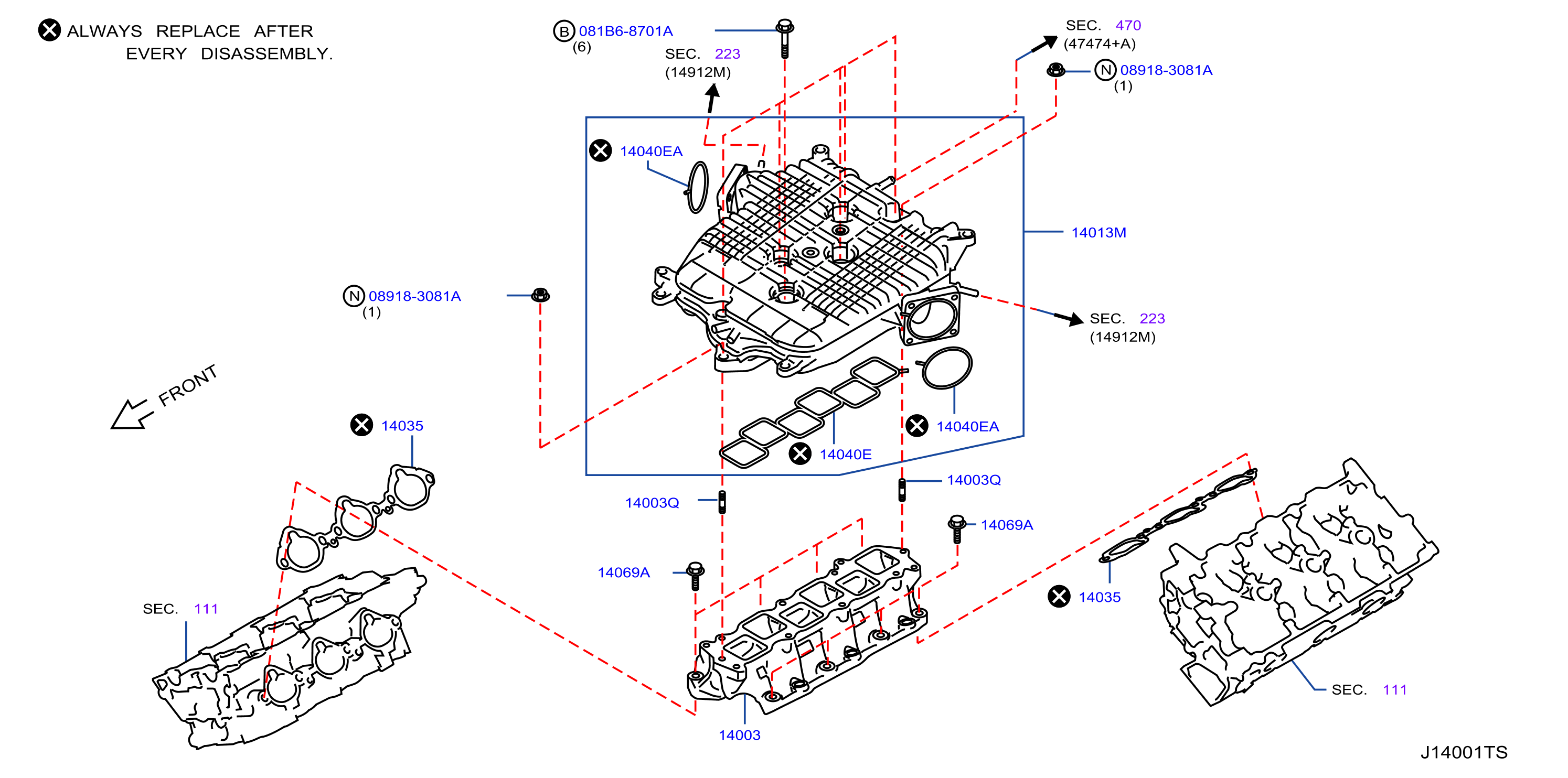 Diagram MANIFOLD for your 2012 INFINITI FX50   