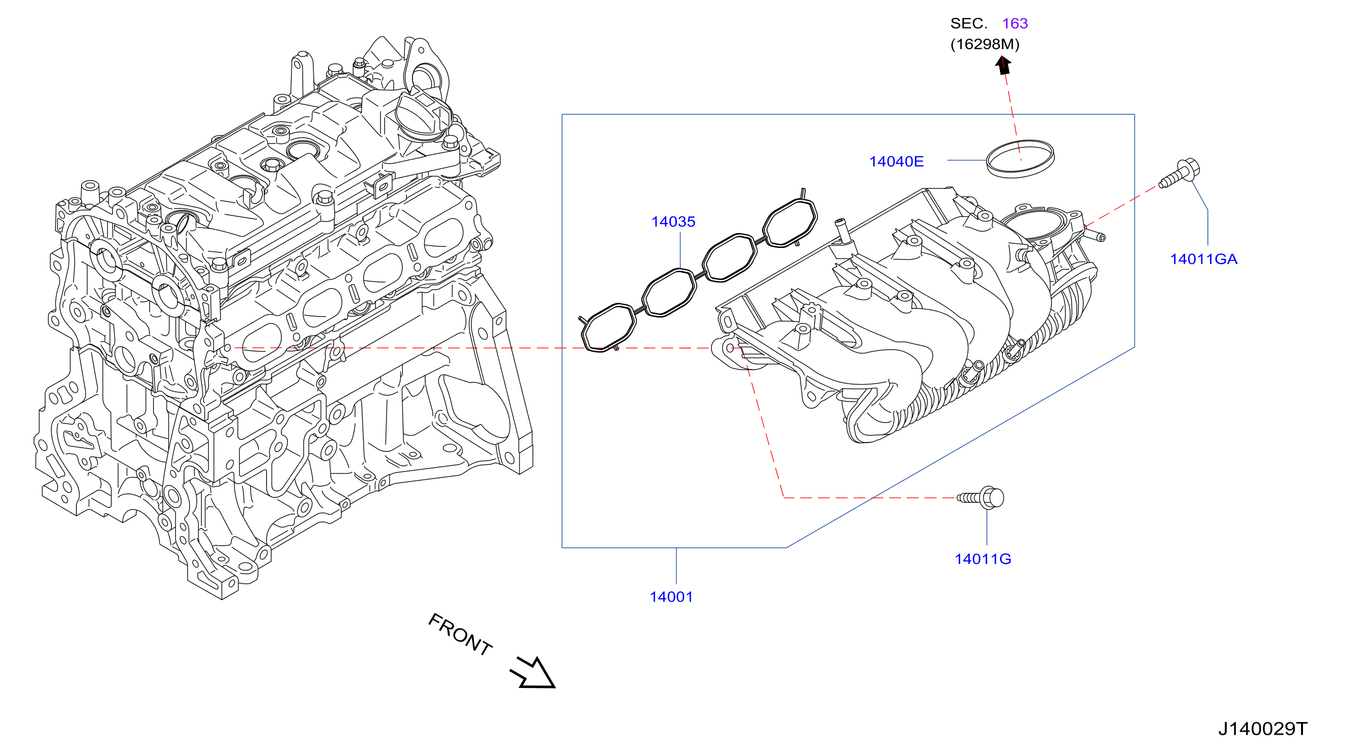 Diagram MANIFOLD for your 2015 Nissan Juke LUXURY 1.6L MT 2WD 