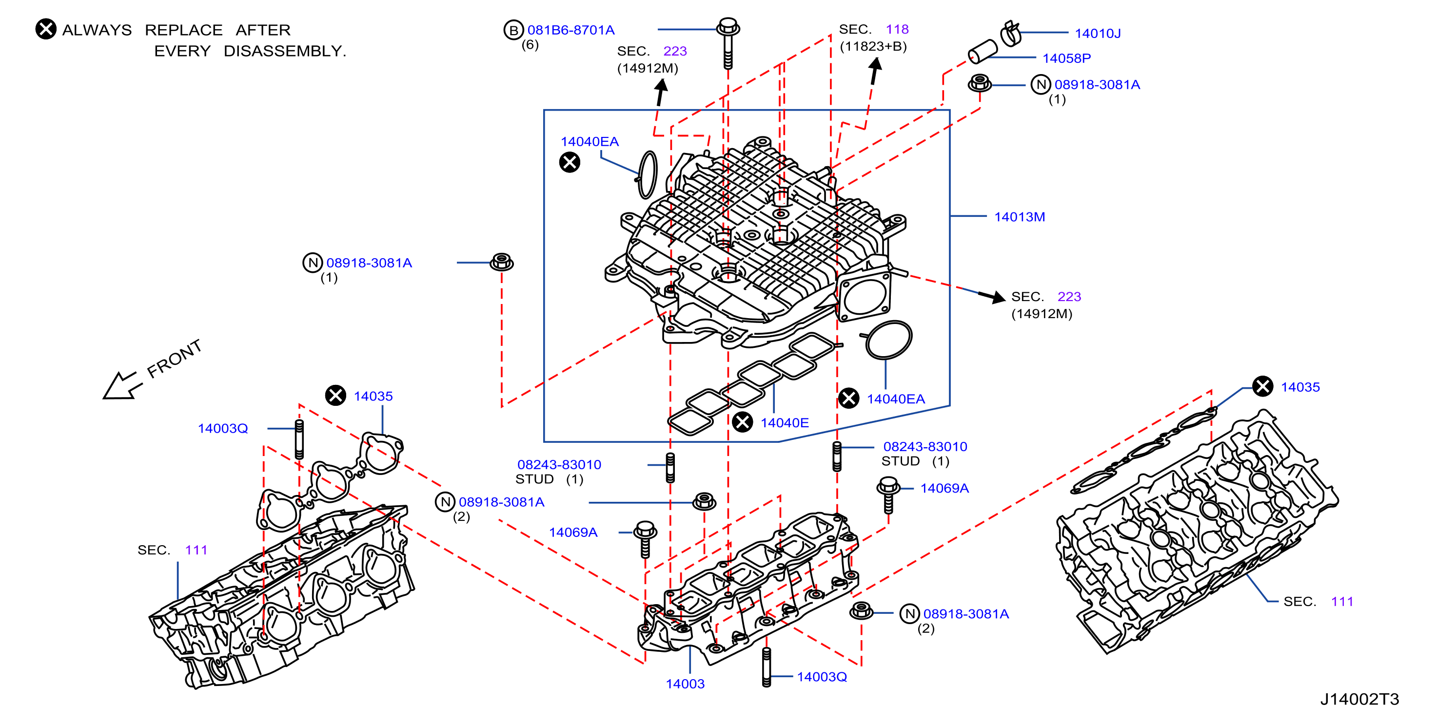 Diagram MANIFOLD for your 2009 INFINITI FX50   