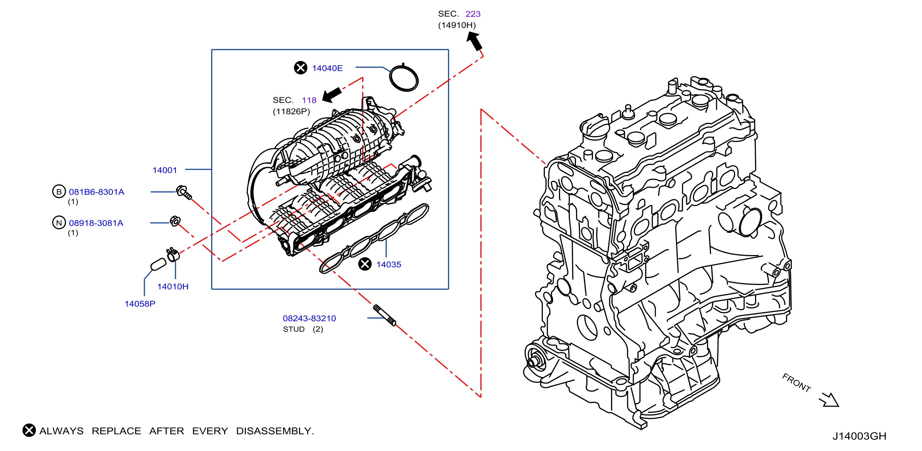 16590-3TA0C - Cover Exhaust Manifold. ENGINE, CVT, SL - Genuine 
