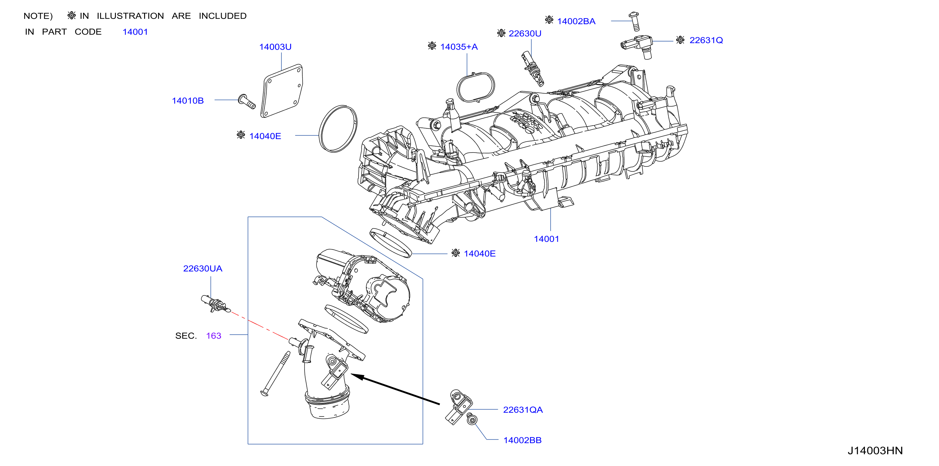 Diagram MANIFOLD for your 2021 INFINITI Q60   