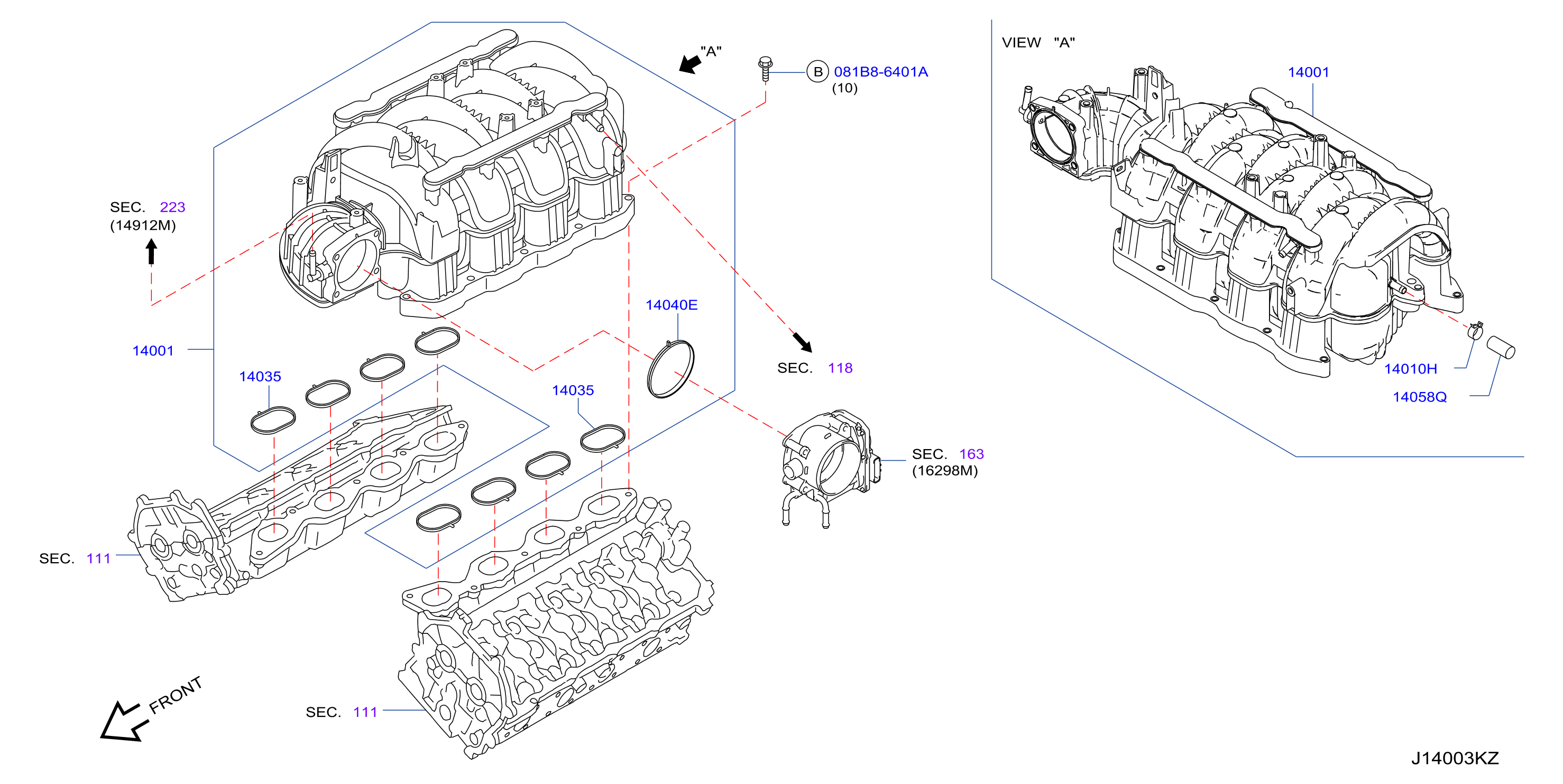 Diagram MANIFOLD for your 2006 Nissan Armada   