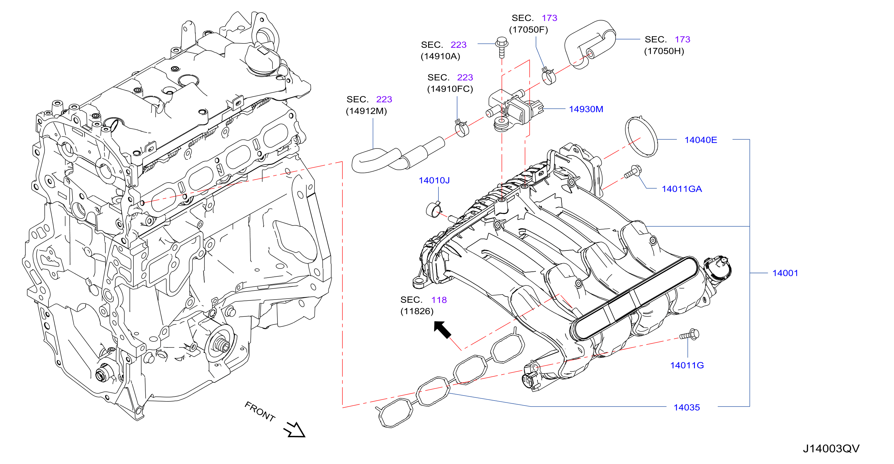 Nissan Quest Engine Intake Manifold