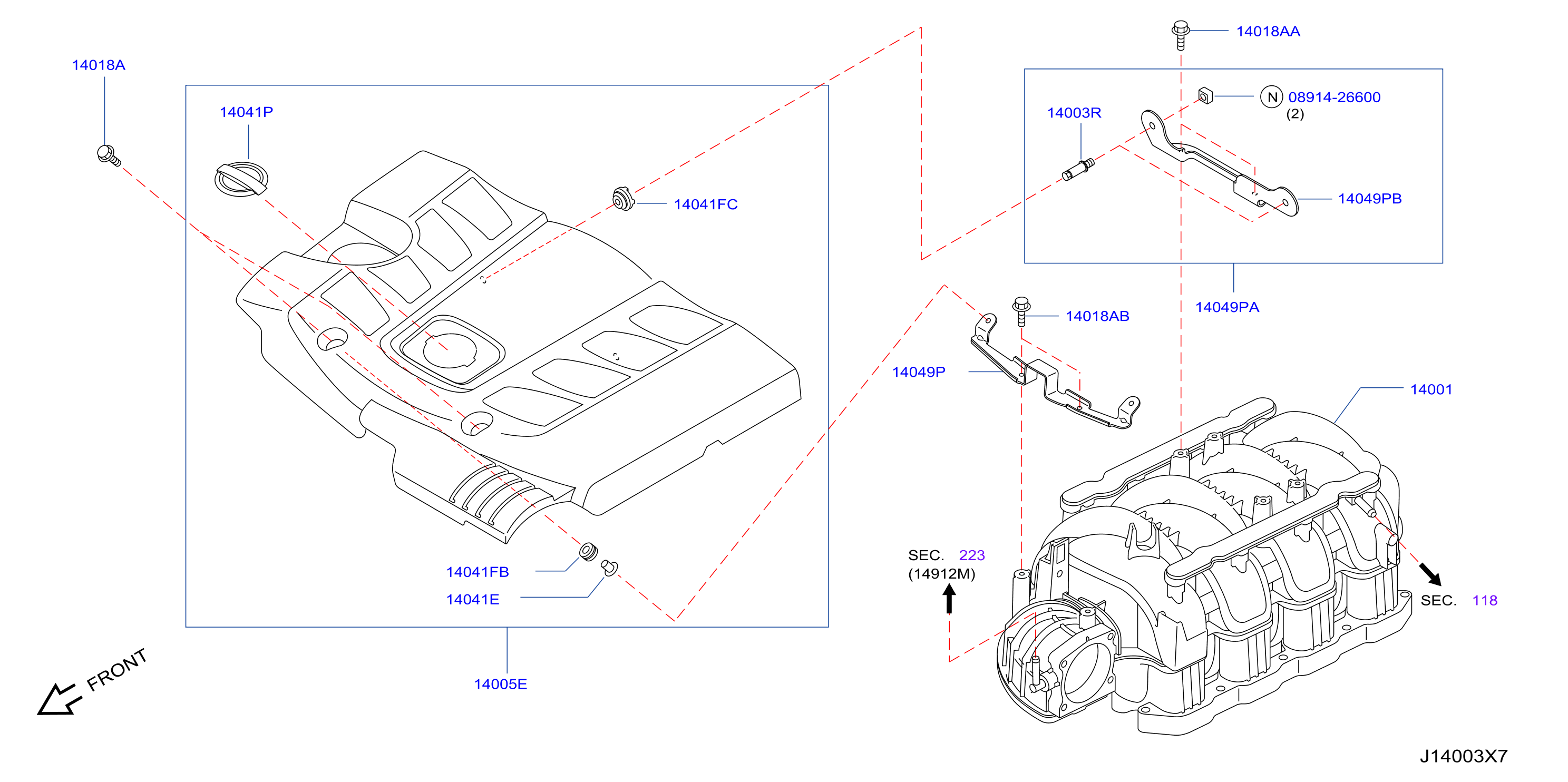 Diagram MANIFOLD for your 2009 Nissan Armada   