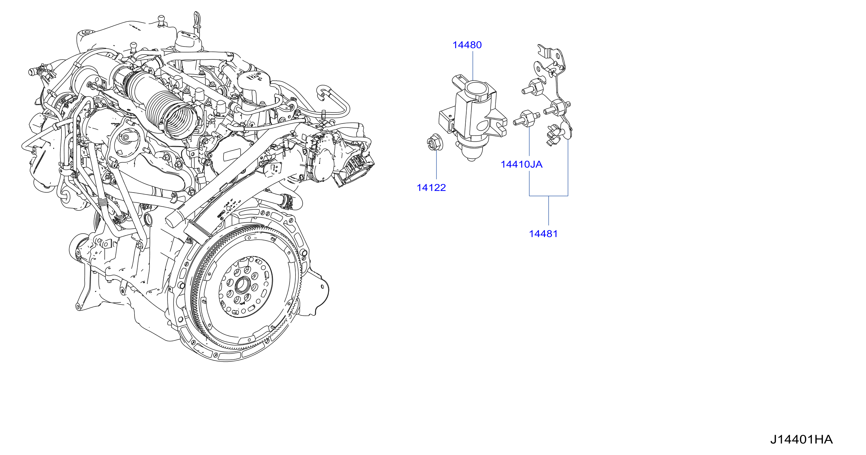 Diagram TURBOCARGADOR for your 2017 INFINITI QX30 GT-BASE 2.0L 7DCT 2WD 